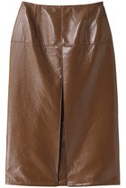 【スタニングルアー/STUNNING LURE】のエナメルボックスタックスカート ブラウン|ID: prp329100004852766 ipo3291000000035639324