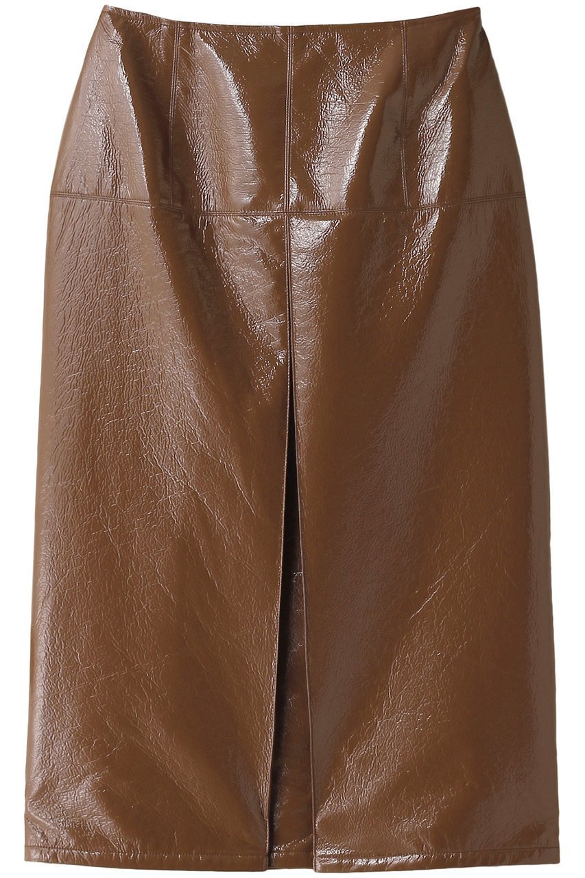 【スタニングルアー/STUNNING LURE】のエナメルボックスタックスカート インテリア・キッズ・メンズ・レディースファッション・服の通販 founy(ファニー) 　ファッション　Fashion　レディースファッション　Fashion for Women　スカート　Skirts　ロングスカート　Long Skirts / Maxi & Midi Skirts　エナメル　Patent Leather　コーティング　Coating, Coated Finish　ラグジュアリー　Luxury, Elegant　ロング　Long, Long-Length　ワッシャー　Washer, Crinkled Finish　エレガント 上品　Elegant　ブラウン|ID: prp329100004852766 ipo3291000000035639324