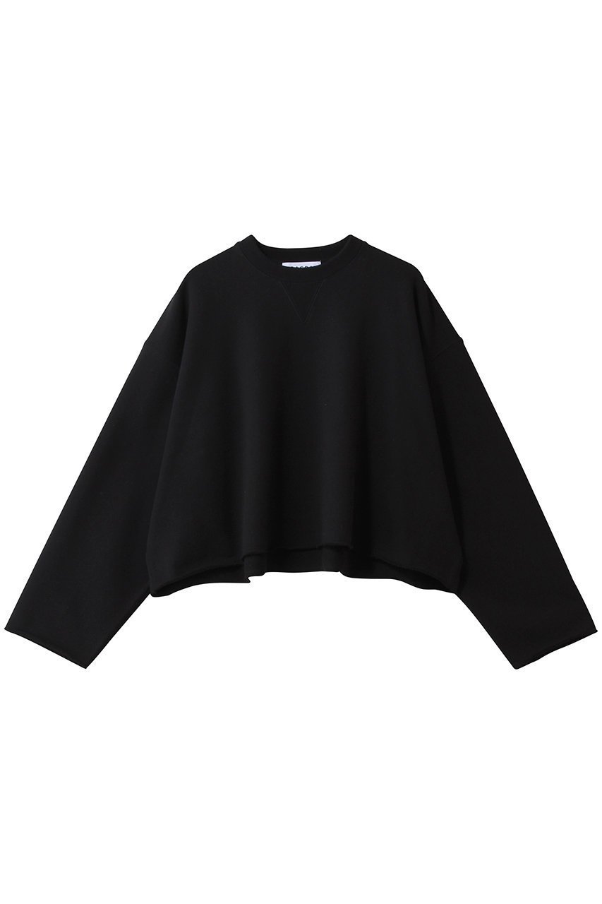 【サクラ/SACRA】のエクストラファインコットンフリーストップス インテリア・キッズ・メンズ・レディースファッション・服の通販 founy(ファニー) 　ファッション　Fashion　レディースファッション　Fashion for Women　トップス・カットソー　Cut & Sew Tops　シャツ・ブラウス・オフィスカジュアル　Elegant Blouses & Button-Ups　ロングTシャツ・Tシャツ　Longline T-Shirts & Tees　カットソー・ベーシックTシャツ　Cut-and-Sewn Tops / Stretch Tees & Basics　クロップド　Cropped, Short Length　スウェット / スエット　Sweatshirt, Sweatwear　スリーブ　Sleeve, Long Sleeve / Short Sleeve　バランス　Balance, Style Balance　ロング　Long, Long-Length　今季　This Season, Current Season　新作・新入荷　New Arrivals / New In　ブラック|ID: prp329100004854129 ipo3291000000035683569