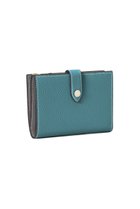 【ボナベンチュラ/BONAVENTURA】の【UNISEX】ベルテッド マルチ ウォレット シュリンクレザー (ミディアム) ブルーシアン×チャコールグレー|ID: prp329100004854130 ipo3291000000035683601