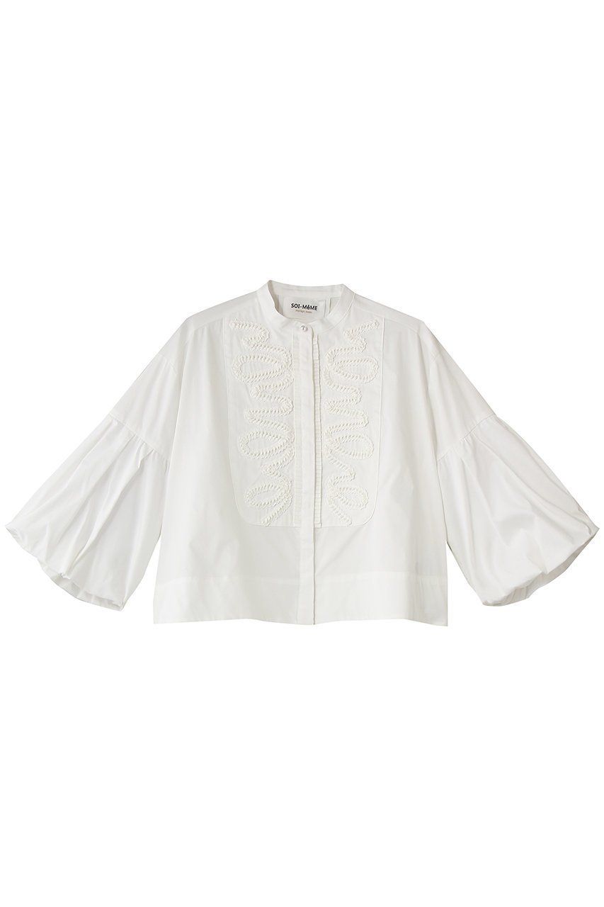 【マリリンムーン/MARILYN MOON】の【SOI-MeME】ダイヤタックエンブロイダリーブラウス 人気、トレンドファッション・服の通販 founy(ファニー) 　ファッション　Fashion　レディースファッション　Fashion for Women　トップス・カットソー　Cut & Sew Tops　シャツ・ブラウス・オフィスカジュアル　Elegant Blouses & Button-Ups　2026年　2026　スリーブ　Sleeve, Long Sleeve / Short Sleeve　バランス　Balance, Style Balance　パール　Pearl, Pearl Accent　ボックス　Boxy, Box Shape　マニッシュ　Mannish, Boyish　モダン　Modern, Contemporary　ロング　Long, Long-Length　夏　Summer　春　Spring　S/S・春夏　SS, Spring/Summer, Warm Season　 other-1|ID: prp329100004854131 ipo3291000000035683614