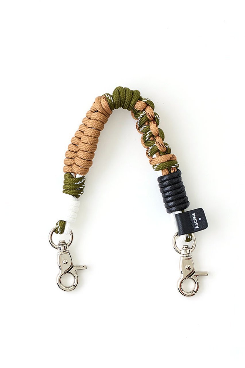 【エーシーン/A SCENE】のDesign paracord mini strap インテリア・キッズ・メンズ・レディースファッション・服の通販 founy(ファニー) 　ファッション　Fashion　レディースファッション　Fashion for Women　2026年　2026　コンパクト　Compact, Small Size　スマホケース　Smartphone Case　チャーム　Charm, Pendant　ポーチ　Pouch, Small Case　再入荷　Restock / Back in Stock　夏　Summer　春　Spring　S/S・春夏　SS, Spring/Summer, Warm Season　khaki×beige|ID: prp329100004854132 ipo3291000000035683638