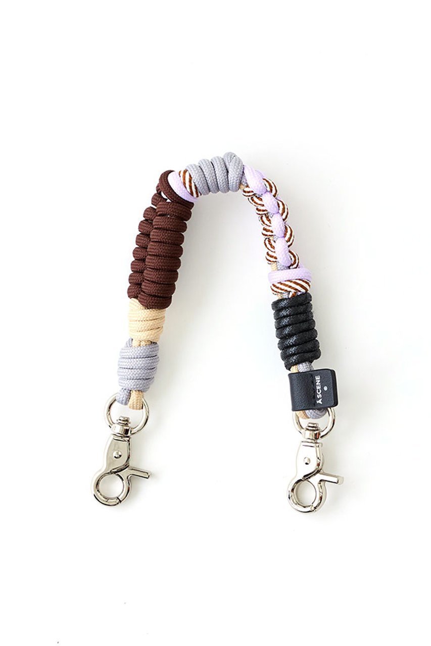 【エーシーン/A SCENE】のDesign paracord mini strap インテリア・キッズ・メンズ・レディースファッション・服の通販 founy(ファニー) 　ファッション　Fashion　レディースファッション　Fashion for Women　2026年　2026　コンパクト　Compact, Small Size　スマホケース　Smartphone Case　チャーム　Charm, Pendant　ポーチ　Pouch, Small Case　再入荷　Restock / Back in Stock　夏　Summer　春　Spring　S/S・春夏　SS, Spring/Summer, Warm Season　purple×choco|ID: prp329100004854132 ipo3291000000035683646