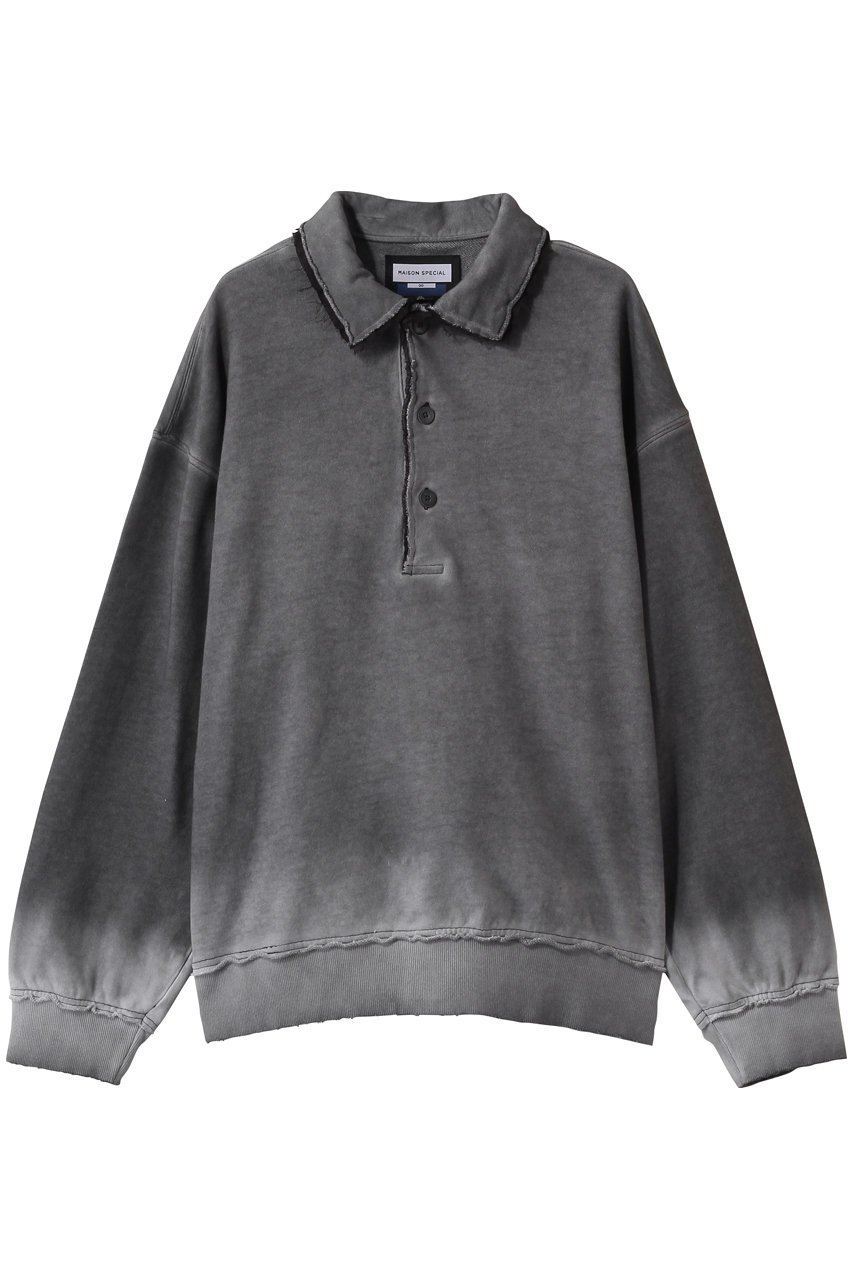 【メゾンスペシャル/MAISON SPECIAL】の【UNISEX】DEEP FRONT ポロスウェットPO 人気、トレンドファッション・服の通販 founy(ファニー) 　ファッション　Fashion　レディースファッション　Fashion for Women　トップス・カットソー　Cut & Sew Tops　シャツ・ブラウス・オフィスカジュアル　Elegant Blouses & Button-Ups　レディースパーカー・カジュアルフーディー　Casual Hoodies & Sweatshirts　ロングTシャツ・Tシャツ　Longline T-Shirts & Tees　スウェット・クルーネックトップス　Sweatshirts & Crewnecks / Relaxed Fit Sweat Tops　カットソー・ベーシックTシャツ　Cut-and-Sewn Tops / Stretch Tees & Basics　2026年　2026　ユニセックス　Unisex, Genderless　おすすめ　Recommended / Our Picks　インナー　Innerwear　カットオフ　Cut-Off Design　ダメージ　Distressed, Destroyed　夏　Summer　定番　Standard, Basic Item　春　Spring　S/S・春夏　SS, Spring/Summer, Warm Season　 other-1|ID: prp329100004854142 ipo3291000000035683764