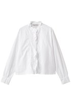 【ミディウミ/MidiUmi】のfront frill lace shirt シャツ 人気、トレンドファッション・服の通販 founy(ファニー) ファッション Fashion レディースファッション Fashion for Women トップス・カットソー Cut & Sew Tops シャツ・ブラウス・オフィスカジュアル Elegant Blouses & Button-Ups アシンメトリー Asymmetrical Style ジャケット Jacket, Outerwear スリーブ Sleeve, Long Sleeve / Short Sleeve ボックス Boxy, Box Shape レース Lace, Lace Fabric ロング Long, Long-Length thumbnail off white|ID: prp329100004854145 ipo3291000000036536101