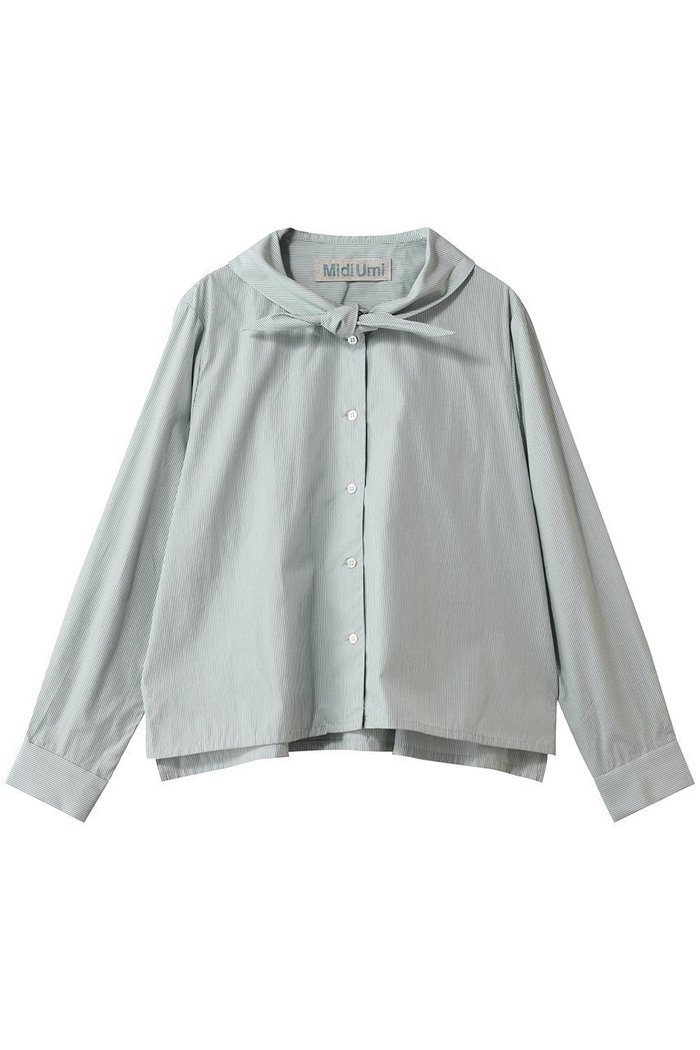 【ミディウミ/MidiUmi】のscarf like short shirt シャツ インテリア・キッズ・メンズ・レディースファッション・服の通販 founy(ファニー) https://founy.com/ ファッション Fashion レディースファッション Fashion for Women トップス・カットソー Cut & Sew Tops シャツ・ブラウス・オフィスカジュアル Elegant Blouses & Button-Ups ロングTシャツ・Tシャツ Longline T-Shirts & Tees 2026年 2026 ショート Short, Short Length ストライプ Stripe, Striped Pattern スリーブ Sleeve, Long Sleeve / Short Sleeve バランス Balance, Style Balance ロング Long, Long-Length 夏 Summer 春 Spring S/S・春夏 SS, Spring/Summer, Warm Season |ID: prp329100004854146 ipo3291000000035956169