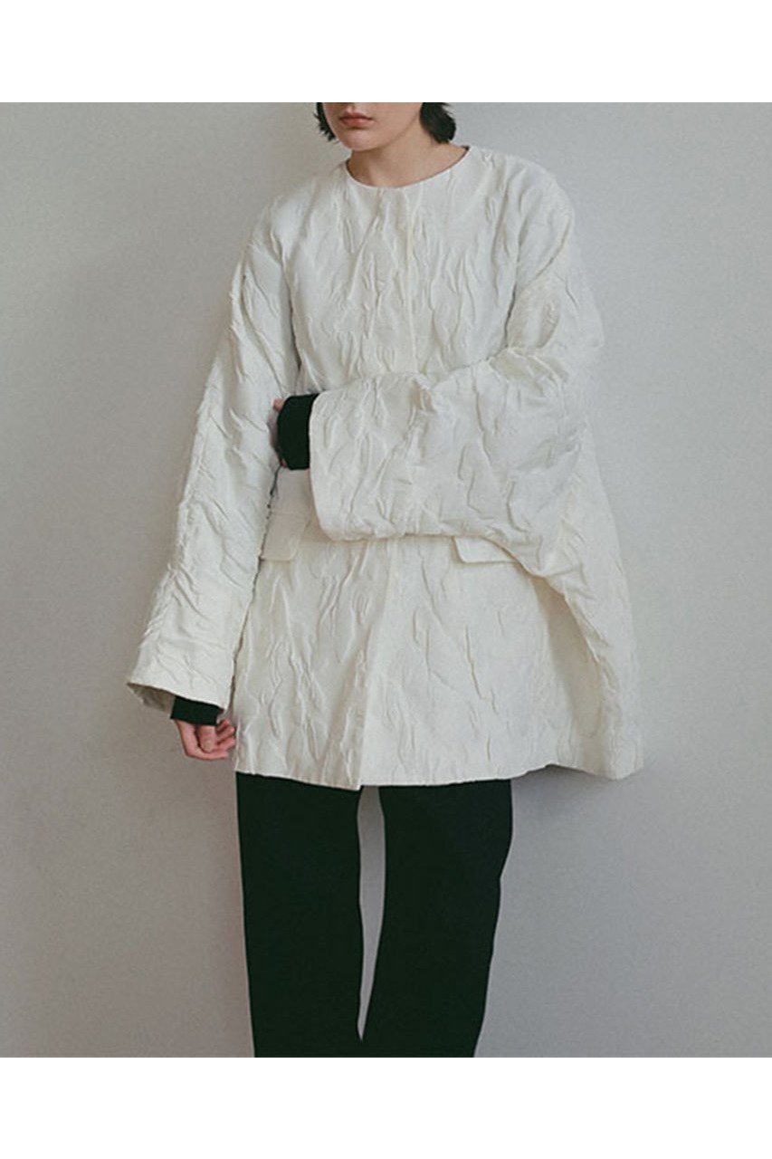 【エトレトウキョウ/ETRE TOKYO】の【SANTE】ドルマンスリーブジャガードコート インテリア・キッズ・メンズ・レディースファッション・服の通販 founy(ファニー) 　ファッション　Fashion　レディースファッション　Fashion for Women　アウター　Coat / Outerwear Collection　コート・ロングコート・ピーコート　Long Coats, Peacoats & More　2026年　2026　ショート　Short, Short Length　ジャカード／ジャガード　Jacquard, Woven Pattern　セレモニー　Ceremony　フォルム　Silhouette, Form　ポケット　Pocket, Pocket Detail　ポンチョ　Poncho, Cape Style　エレガント 上品　Elegant　夏　Summer　抗菌　Antibacterial, Bacteria-Resistant　春　Spring　S/S・春夏　SS, Spring/Summer, Warm Season　ホワイト|ID: prp329100004854272 ipo3291000000035705636