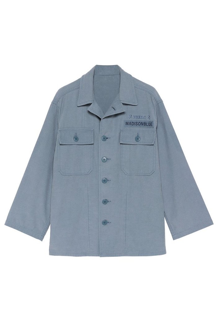 【マディソンブルー/MADISONBLUE】のMILITARY JK L.oz BS ミリタリージャケット インテリア・キッズ・メンズ・レディースファッション・服の通販 founy(ファニー) https://founy.com/ ファッション Fashion レディースファッション Fashion for Women アウター Coat / Outerwear Collection レディースジャケット・軽アウター Jackets 2026年 2026 サテン Satin, Glossy Fabric ジャケット Jacket, Outerwear ストーン Stone, Gem-Like ミリタリー Military, Army Style ヴィンテージ Vintage Style 夏 Summer 春 Spring S/S・春夏 SS, Spring/Summer, Warm Season 軽量 Lightweight, Ultra Light |ID: prp329100004854287 ipo3291000000035705898