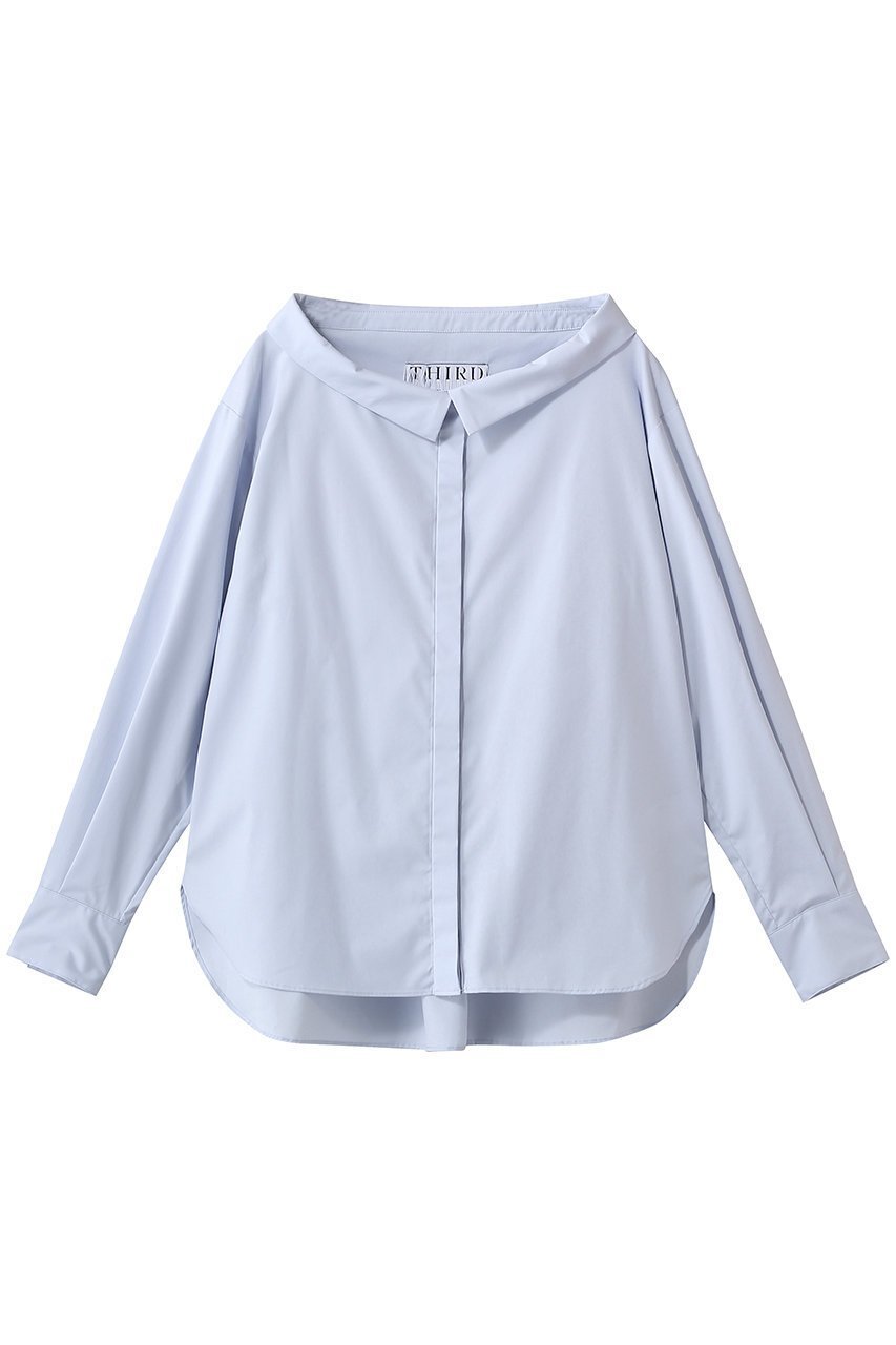 【サードマガジン/THIRD MAGAZINE】のオフショルダーブラウス インテリア・キッズ・メンズ・レディースファッション・服の通販 founy(ファニー) 　ファッション　Fashion　レディースファッション　Fashion for Women　トップス・カットソー　Cut & Sew Tops　シャツ・ブラウス・オフィスカジュアル　Elegant Blouses & Button-Ups　2026年　2026　スラックス　Slacks, Dress Pants　スリーブ　Sleeve, Long Sleeve / Short Sleeve　センター　Center, Center Line　デニム　Denim, Jeans Material　ファブリック　Fabric, Textile　ロング　Long, Long-Length　夏　Summer　春　Spring　S/S・春夏　SS, Spring/Summer, Warm Season　サックス|ID: prp329100004854313 ipo3291000000035706250