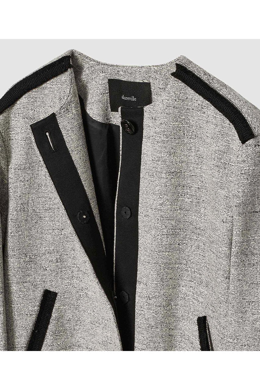 【アルアバイル/allureville】のミックスツイードノーカラージャケット 人気、トレンドファッション・服の通販 founy(ファニー) 　ファッション　Fashion　レディースファッション　Fashion for Women　アウター　Coat / Outerwear Collection　レディースジャケット・軽アウター　Jackets　ノーカラージャケット / シンプル上品コーデ　Collarless Jackets　2026年　2026　ジャケット　Jacket, Outerwear　ツイード　Twill, Twill Weave　フリンジ　Fringe, Tassel　ポケット　Pocket, Pocket Detail　エレガント 上品　Elegant　夏　Summer　春　Spring　S/S・春夏　SS, Spring/Summer, Warm Season　無地　Plain, Solid Color　other-3|ID: prp329100004854316 ipo3291000000035706300