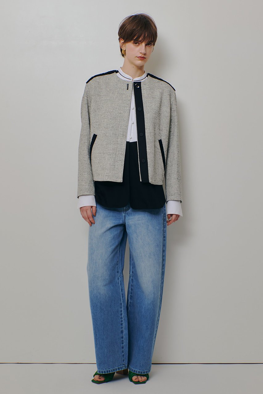 【アルアバイル/allureville】のミックスツイードノーカラージャケット 人気、トレンドファッション・服の通販 founy(ファニー) 　ファッション　Fashion　レディースファッション　Fashion for Women　アウター　Coat / Outerwear Collection　レディースジャケット・軽アウター　Jackets　ノーカラージャケット / シンプル上品コーデ　Collarless Jackets　2026年　2026　ジャケット　Jacket, Outerwear　ツイード　Twill, Twill Weave　フリンジ　Fringe, Tassel　ポケット　Pocket, Pocket Detail　エレガント 上品　Elegant　夏　Summer　春　Spring　S/S・春夏　SS, Spring/Summer, Warm Season　無地　Plain, Solid Color　other-7|ID: prp329100004854316 ipo3291000000035706315