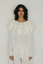 【ハー/HER.】の【2/12 12:00販売開始】フレアカラーニットプルオーバー 人気、トレンドファッション・服の通販 founy(ファニー) ファッション Fashion レディースファッション Fashion for Women トップス・カットソー Cut & Sew Tops ニット Knit Tops & Sweaters カジュアルプルオーバー・ニットトップス Pullovers & Knit Tops / Casual Pullovers 2026年 2026 スーツ Suit, Formalwear ダウン Down, Puffer デニム Denim, Jeans Material フリル Frill, Ruffle ベーシック Basic, Essential ボトム Bottoms, Lower Wear リラックス Relax, Relaxed Fit 夏 Summer 春 Spring S/S・春夏 SS, Spring/Summer, Warm Season thumbnail ホワイト|ID: prp329100004854325 ipo3291000000035706438