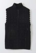 【ハー/HER.】の【2/12 12:00販売開始】クロシェノースリーブニット 人気、トレンドファッション・服の通販 founy(ファニー) ファッション Fashion レディースファッション Fashion for Women トップス・カットソー Cut & Sew Tops ニット Knit Tops & Sweaters キャミソール&ノースリーブ Camisoles & Sleeveless Tops カジュアルプルオーバー・ニットトップス Pullovers & Knit Tops / Casual Pullovers 2026年 2026 カットソー Cut and Sewn Top シアー Sheer, See-Through スタンド Stand Collar, Upright Stand スリット Slit, Slit Detail ダウン Down, Puffer ボトム Bottoms, Lower Wear リラックス Relax, Relaxed Fit エレガント 上品 Elegant 夏 Summer 手編み Hand-Knitted, Handmade Knit 春 Spring S/S・春夏 SS, Spring/Summer, Warm Season thumbnail ブラック|ID: prp329100004854327 ipo3291000000035706457