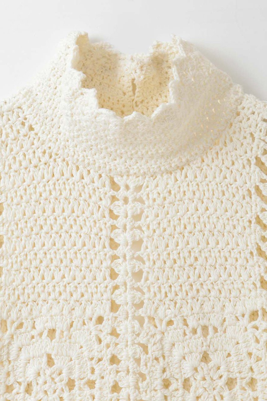 【ハー/HER.】の【2/12 12:00販売開始】クロシェノースリーブニット 人気、トレンドファッション・服の通販 founy(ファニー) 　ファッション　Fashion　レディースファッション　Fashion for Women　トップス・カットソー　Cut & Sew Tops　ニット　Knit Tops & Sweaters　キャミソール&ノースリーブ　Camisoles & Sleeveless Tops　カジュアルプルオーバー・ニットトップス　Pullovers & Knit Tops / Casual Pullovers　2026年　2026　カットソー　Cut and Sewn Top　シアー　Sheer, See-Through　スタンド　Stand Collar, Upright Stand　スリット　Slit, Slit Detail　ダウン　Down, Puffer　ボトム　Bottoms, Lower Wear　リラックス　Relax, Relaxed Fit　エレガント 上品　Elegant　夏　Summer　手編み　Hand-Knitted, Handmade Knit　春　Spring　S/S・春夏　SS, Spring/Summer, Warm Season　other-3|ID: prp329100004854327 ipo3291000000035706460