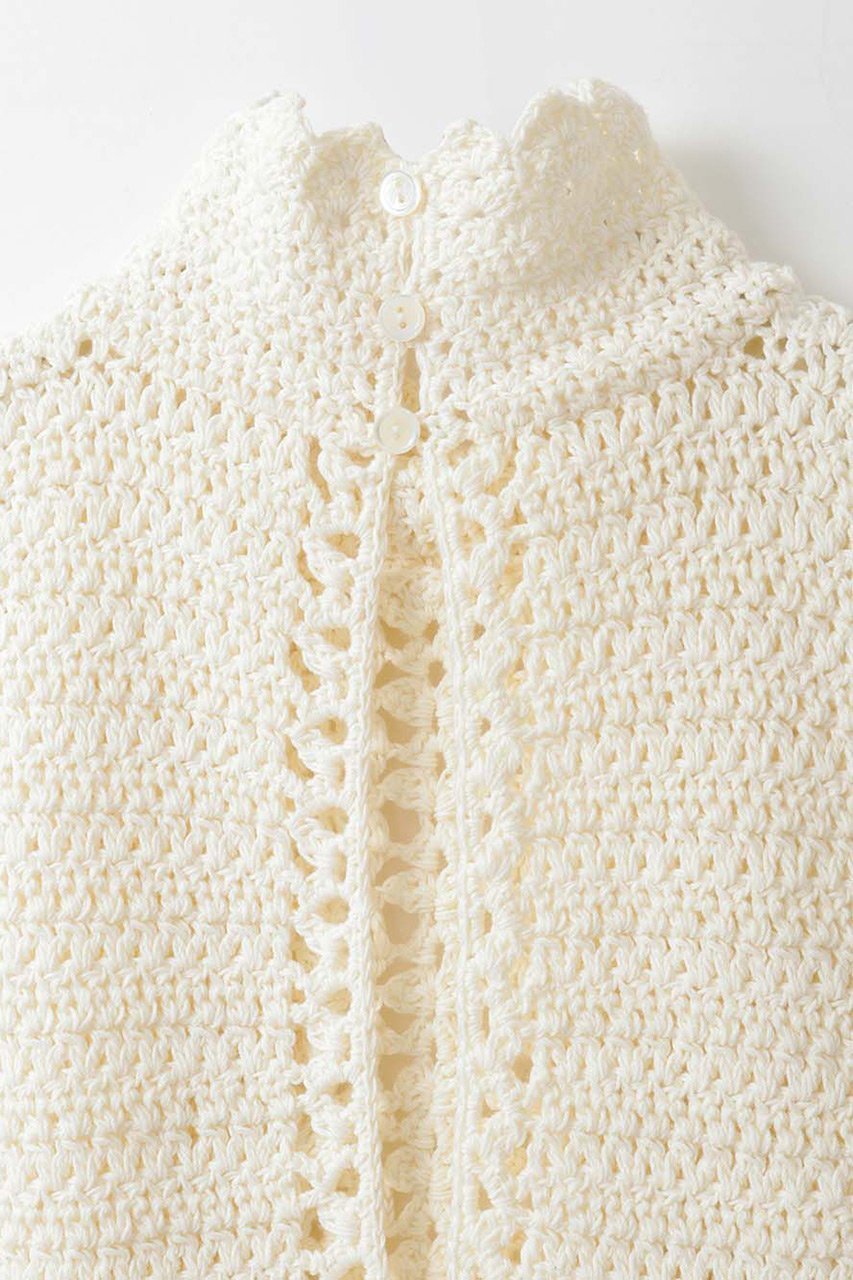 【ハー/HER.】のクロシェノースリーブニット 人気、トレンドファッション・服の通販 founy(ファニー) 　ファッション　Fashion　レディースファッション　Fashion for Women　トップス・カットソー　Cut & Sew Tops　ニット　Knit Tops & Sweaters　キャミソール&ノースリーブ　Camisoles & Sleeveless Tops　カジュアルプルオーバー・ニットトップス　Pullovers & Knit Tops / Casual Pullovers　カットソー　Cut and Sewn Top　シアー　Sheer, See-Through　スタンド　Stand Collar, Upright Stand　スリット　Slit, Slit Detail　ダウン　Down, Puffer　ボトム　Bottoms, Lower Wear　リラックス　Relax, Relaxed Fit　エレガント 上品　Elegant　手編み　Hand-Knitted, Handmade Knit　other-6|ID: prp329100004854327 ipo3291000000036044837