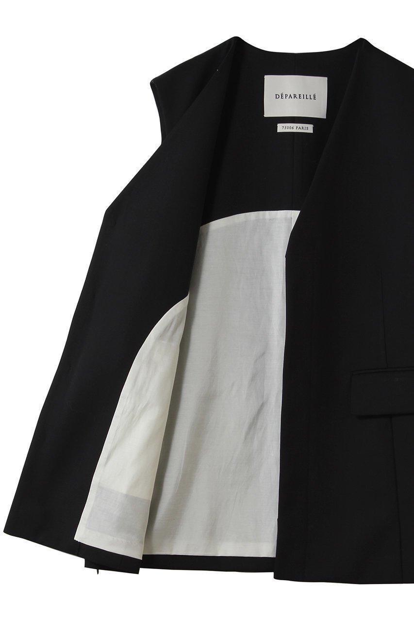 【デパリエ/DEPAREILLE】のウールナイロンギャバジンジレ 人気、トレンドファッション・服の通販 founy(ファニー) 　ファッション　Fashion　レディースファッション　Fashion for Women　アウター　Coat / Outerwear Collection　レディースジャケット・軽アウター　Jackets　2026年　2026　シンプル　Simple, Minimal　ジャケット　Jacket, Outerwear　スリット　Slit, Slit Detail　ベスト　Vest, Waistcoat　エレガント 上品　Elegant　夏　Summer　春　Spring　S/S・春夏　SS, Spring/Summer, Warm Season　other-7|ID: prp329100004854329 ipo3291000000035706506