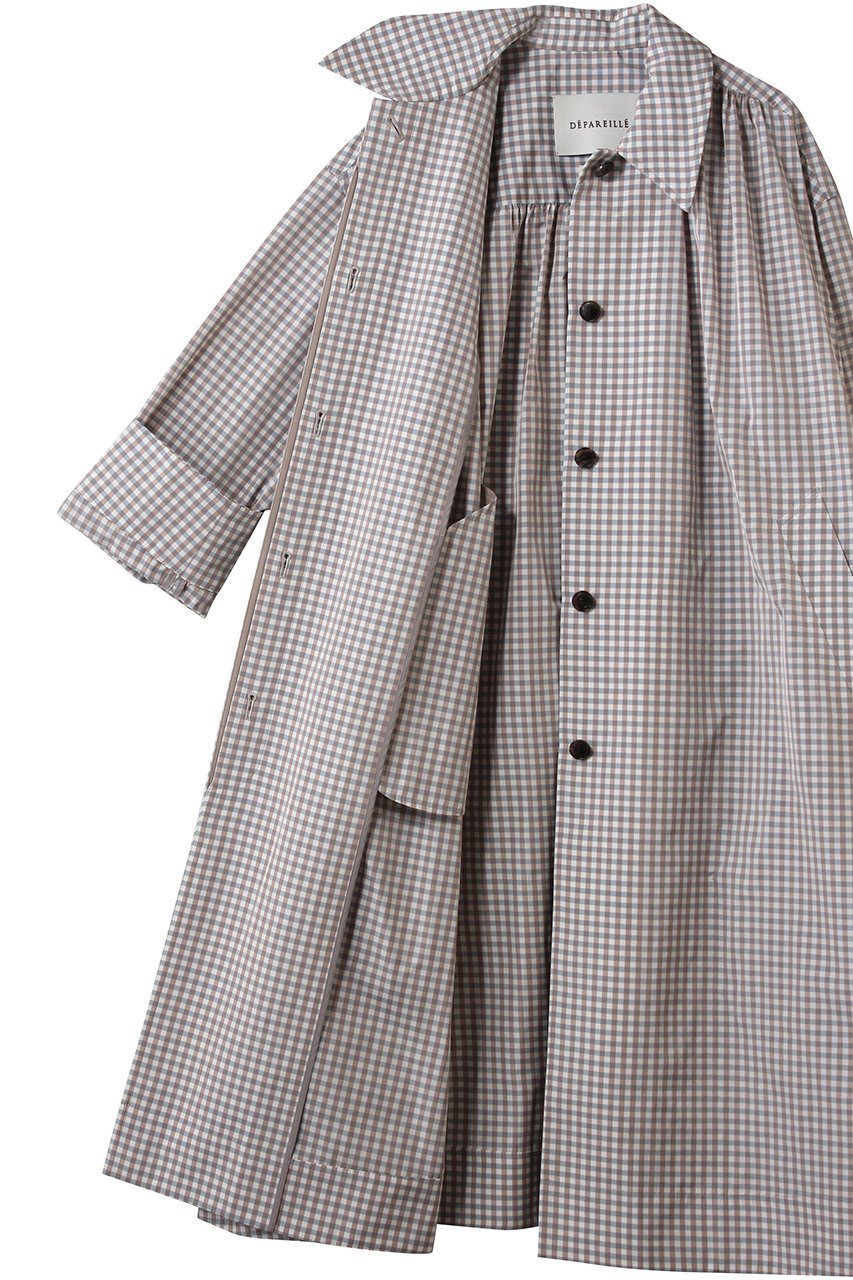 【デパリエ/DEPAREILLE】のギンガムコート 人気、トレンドファッション・服の通販 founy(ファニー) 　ファッション　Fashion　レディースファッション　Fashion for Women　アウター　Coat / Outerwear Collection　コート・ロングコート・ピーコート　Long Coats, Peacoats & More　2026年　2026　エレガント 上品　Elegant　ギンガム　Gingham, Gingham Fabric　チェック　Check, Plaid, Tartan　ロング　Long, Long-Length　夏　Summer　春　Spring　S/S・春夏　SS, Spring/Summer, Warm Season　other-6|ID: prp329100004854335 ipo3291000000035706559