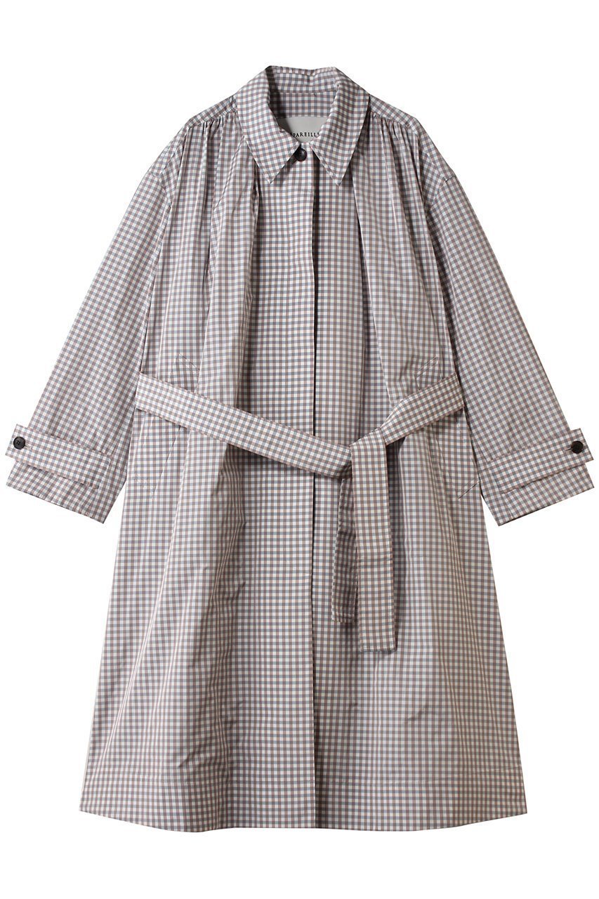 【デパリエ/DEPAREILLE】のギンガムコート インテリア・キッズ・メンズ・レディースファッション・服の通販 founy(ファウニー) 　ファッション　Fashion　レディースファッション　Fashion for Women　アウター　Coat / Outerwear Collection　コート・ロングコート・ピーコート　Long Coats, Peacoats & More　エレガント 上品　Elegant　ギンガム　Gingham, Gingham Fabric　チェック　Check, Plaid, Tartan　ロング　Long, Long-Length　チェック|ID: prp329100004854335 ipo3291000000036734539