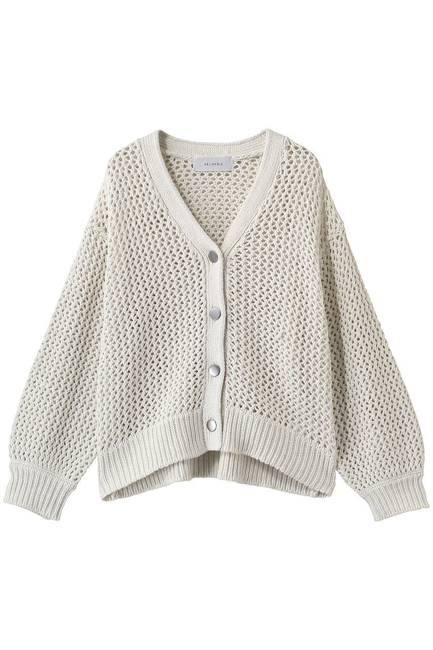 【エリオポール/heliopole】のメッシュニットカーディガン 人気、トレンドファッション・服の通販 founy(ファニー) 　ファッション　Fashion　レディースファッション　Fashion for Women　トップス・カットソー　Cut & Sew Tops　ニット　Knit Tops & Sweaters　カーディガン・羽織り　Layered Style Cardigans　2026年　2026　カーディガン　Cardigan, Knitwear　メッシュ　Mesh, Net Fabric　エレガント 上品　Elegant　夏　Summer　春　Spring　S/S・春夏　SS, Spring/Summer, Warm Season　羽織　Haori, Light Jacket　 other-1|ID: prp329100004854635 ipo3291000000035719282