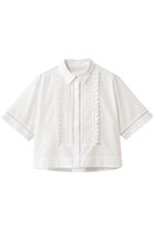 【マリリンムーン/MARILYN MOON】のハシゴレースタックフリルシャツ 人気、トレンドファッション・服の通販 founy(ファニー) ファッション Fashion レディースファッション Fashion for Women トップス・カットソー Cut & Sew Tops シャツ・ブラウス・オフィスカジュアル Elegant Blouses & Button-Ups 2026年 2026 クロップド Cropped, Short Length コンパクト Compact, Small Size ショート Short, Short Length ジャケット Jacket, Outerwear スリーブ Sleeve, Long Sleeve / Short Sleeve バランス Balance, Style Balance フリル Frill, Ruffle ボックス Boxy, Box Shape レース Lace, Lace Fabric 半袖 Short Sleeve, Half Sleeve 夏 Summer 春 Spring S/S・春夏 SS, Spring/Summer, Warm Season thumbnail ホワイト|ID: prp329100004854636 ipo3291000000035719296