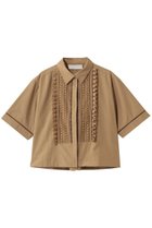 【マリリンムーン/MARILYN MOON】のハシゴレースタックフリルシャツ 人気、トレンドファッション・服の通販 founy(ファニー) ファッション Fashion レディースファッション Fashion for Women トップス・カットソー Cut & Sew Tops シャツ・ブラウス・オフィスカジュアル Elegant Blouses & Button-Ups 2026年 2026 クロップド Cropped, Short Length コンパクト Compact, Small Size ショート Short, Short Length ジャケット Jacket, Outerwear スリーブ Sleeve, Long Sleeve / Short Sleeve バランス Balance, Style Balance フリル Frill, Ruffle ボックス Boxy, Box Shape レース Lace, Lace Fabric 半袖 Short Sleeve, Half Sleeve 夏 Summer 春 Spring S/S・春夏 SS, Spring/Summer, Warm Season thumbnail キャメル|ID: prp329100004854636 ipo3291000000035719298