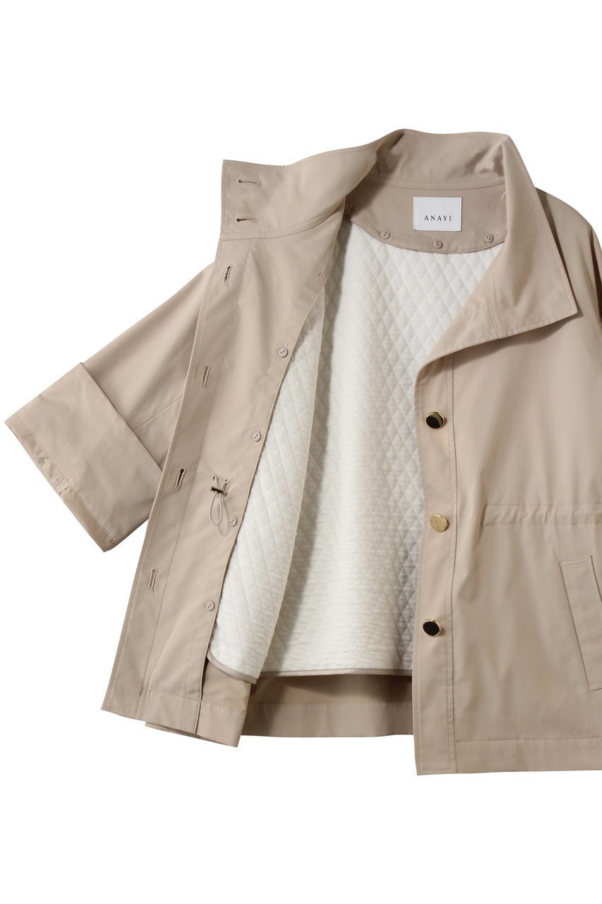 【アナイ/ANAYI】のブライトツイルスタンドハーフコート 人気、トレンドファッション・服の通販 founy(ファニー) 　ファッション　Fashion　レディースファッション　Fashion for Women　アウター　Coat / Outerwear Collection　コート・ロングコート・ピーコート　Long Coats, Peacoats & More　2026年　2026　ファブリック　Fabric, Textile　ライナー　Liner, Inner Layer　ロング　Long, Long-Length　夏　Summer　春　Spring　S/S・春夏　SS, Spring/Summer, Warm Season　other-6|ID: prp329100004854649 ipo3291000000035719480