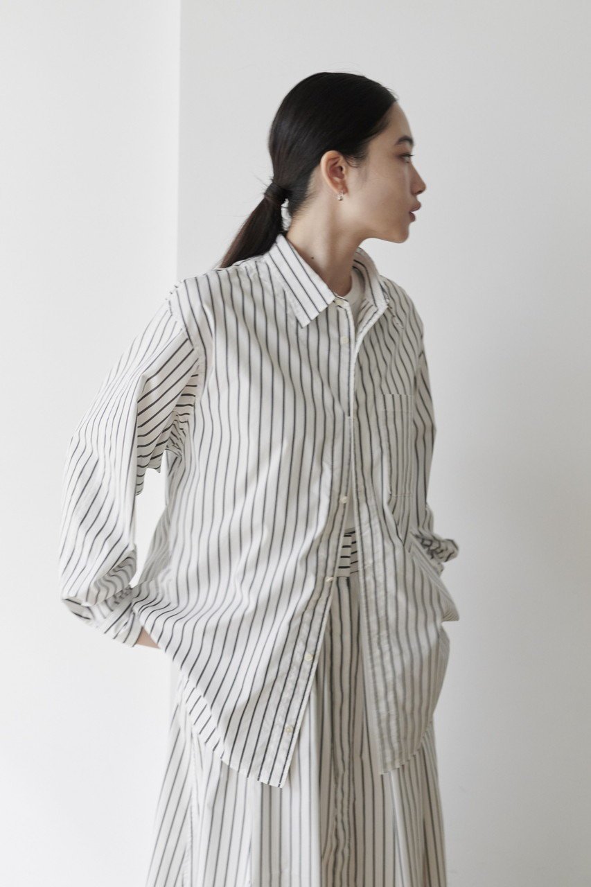 【レリル/lelill】のピマソロ スプリットワイドシャツ 人気、トレンドファッション・服の通販 founy(ファニー) 　ファッション　Fashion　レディースファッション　Fashion for Women　トップス・カットソー　Cut & Sew Tops　シャツ・ブラウス・オフィスカジュアル　Elegant Blouses & Button-Ups　春　Spring　スタイリッシュ　Stylish, Fashionable　スリーブ　Sleeve, Long Sleeve / Short Sleeve　定番　Standard, Basic Item　ファブリック　Fabric, Textile　ベーシック　Basic, Essential　羽織　Haori, Light Jacket　ロング　Long, Long-Length　S/S・春夏　SS, Spring/Summer, Warm Season　夏　Summer　2026年　2026　other-3|ID: prp329100004854887 ipo3291000000035734451