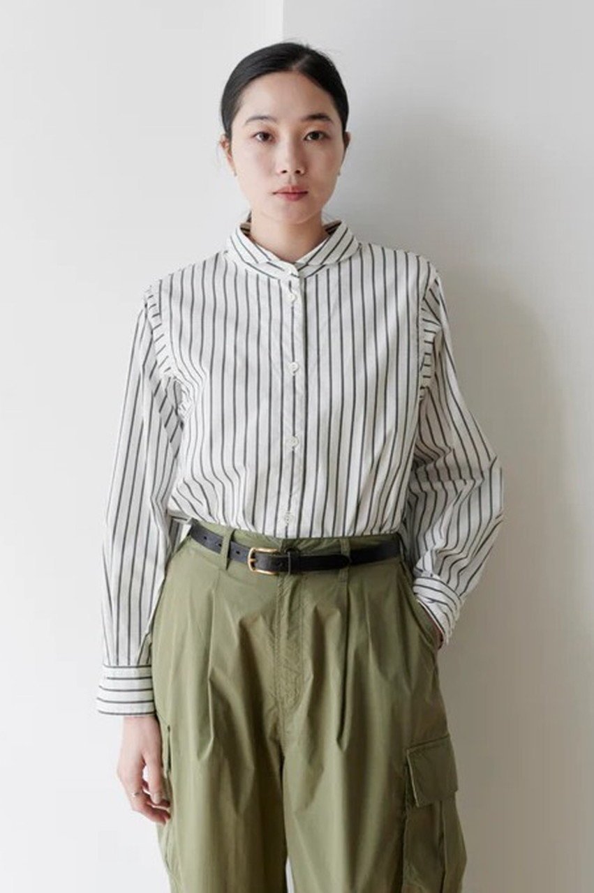 【レリル/lelill】の「ピマソロ」トラスタックバックオープンシャツ インテリア・キッズ・メンズ・レディースファッション・服の通販 founy(ファニー) 　ファッション　Fashion　レディースファッション　Fashion for Women　トップス・カットソー　Cut & Sew Tops　シャツ・ブラウス・オフィスカジュアル　Elegant Blouses & Button-Ups　バッグ　Bags　春　Spring　ショール　Shawl, Wrap　ストライプ　Stripe, Striped Pattern　スリーブ　Sleeve, Long Sleeve / Short Sleeve　定番　Standard, Basic Item　人気　Popular, Best Seller　バランス　Balance, Style Balance　ファブリック　Fabric, Textile　ベーシック　Basic, Essential　ロング　Long, Long-Length　S/S・春夏　SS, Spring/Summer, Warm Season　夏　Summer　2026年　2026　ブラックストライプ|ID: prp329100004854892 ipo3291000000035734505