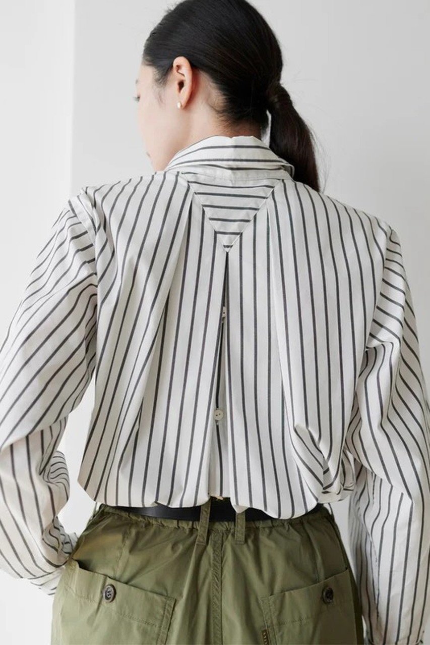 【レリル/lelill】の「ピマソロ」トラスタックバックオープンシャツ 人気、トレンドファッション・服の通販 founy(ファニー) 　ファッション　Fashion　レディースファッション　Fashion for Women　トップス・カットソー　Cut & Sew Tops　シャツ・ブラウス・オフィスカジュアル　Elegant Blouses & Button-Ups　バッグ　Bags　春　Spring　ショール　Shawl, Wrap　ストライプ　Stripe, Striped Pattern　スリーブ　Sleeve, Long Sleeve / Short Sleeve　定番　Standard, Basic Item　人気　Popular, Best Seller　バランス　Balance, Style Balance　ファブリック　Fabric, Textile　ベーシック　Basic, Essential　ロング　Long, Long-Length　S/S・春夏　SS, Spring/Summer, Warm Season　夏　Summer　2026年　2026　other-3|ID: prp329100004854892 ipo3291000000035734510