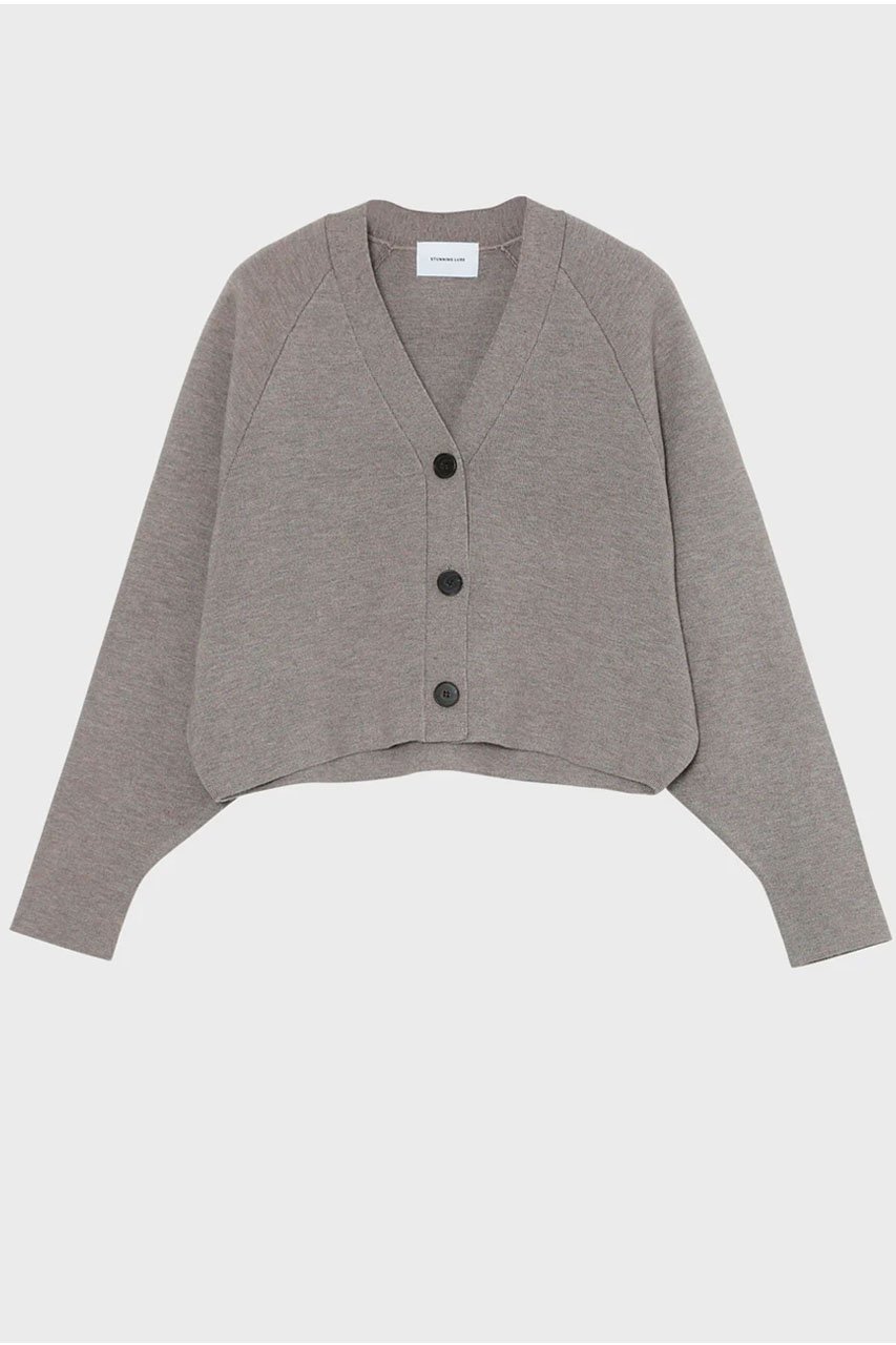 【スタニングルアー/STUNNING LURE】の【2/18 11:00販売開始】ダブルフェイスニットカーディガン インテリア・キッズ・メンズ・レディースファッション・服の通販 founy(ファニー) 　ファッション　Fashion　レディースファッション　Fashion for Women　トップス・カットソー　Cut & Sew Tops　ニット　Knit Tops & Sweaters　カーディガン・羽織り　Layered Style Cardigans　カーディガン　Cardigan, Knitwear　ショート　Short, Short Length　フォルム　Silhouette, Form　ワイド　Wide, Wide Fit　エレガント 上品　Elegant　新作・新入荷　New Arrivals / New In　ブラウン|ID: prp329100004854893 ipo3291000000035734523