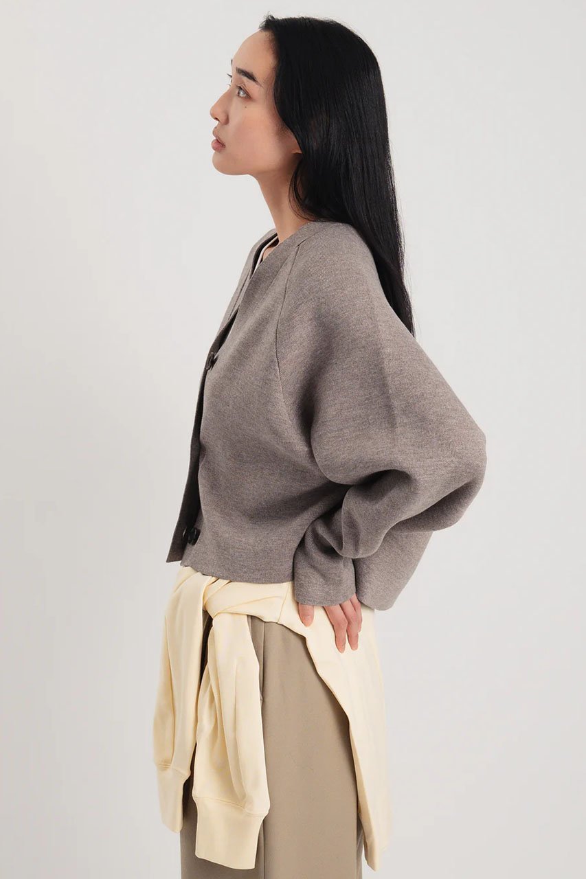 【スタニングルアー/STUNNING LURE】の【2/18 11:00販売開始】ダブルフェイスニットカーディガン 人気、トレンドファッション・服の通販 founy(ファニー) 　ファッション　Fashion　レディースファッション　Fashion for Women　トップス・カットソー　Cut & Sew Tops　ニット　Knit Tops & Sweaters　カーディガン・羽織り　Layered Style Cardigans　カーディガン　Cardigan, Knitwear　ショート　Short, Short Length　フォルム　Silhouette, Form　ワイド　Wide, Wide Fit　エレガント 上品　Elegant　新作・新入荷　New Arrivals / New In　other-4|ID: prp329100004854893 ipo3291000000035734530