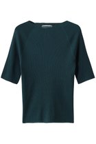 【エブール/ebure】の【2/13 0:00販売開始】ハイゲージファインリブ 5分袖ニットプルオーバー 人気、トレンドファッション・服の通販 founy(ファニー) ファッション Fashion レディースファッション Fashion for Women トップス・カットソー Cut & Sew Tops ニット Knit Tops & Sweaters カジュアルプルオーバー・ニットトップス Pullovers & Knit Tops / Casual Pullovers 2026年 2026 シルク Silk, 100% Silk シンプル Simple, Minimal 夏 Summer 春 Spring S/S・春夏 SS, Spring/Summer, Warm Season thumbnail ダークグリーン|ID: prp329100004854900 ipo3291000000035734600