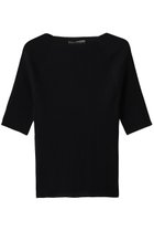 【エブール/ebure】の【2/13 0:00販売開始】ハイゲージファインリブ 5分袖ニットプルオーバー 人気、トレンドファッション・服の通販 founy(ファニー) ファッション Fashion レディースファッション Fashion for Women トップス・カットソー Cut & Sew Tops ニット Knit Tops & Sweaters カジュアルプルオーバー・ニットトップス Pullovers & Knit Tops / Casual Pullovers 2026年 2026 シルク Silk, 100% Silk シンプル Simple, Minimal 夏 Summer 春 Spring S/S・春夏 SS, Spring/Summer, Warm Season thumbnail ブラック|ID: prp329100004854900 ipo3291000000035734606