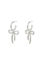 【デイジー ロンドン/DAISY LONDON】のDaisy Bow Large Drop ピアス シルバー|ID: prp329100004855367 ipo3291000000036093175