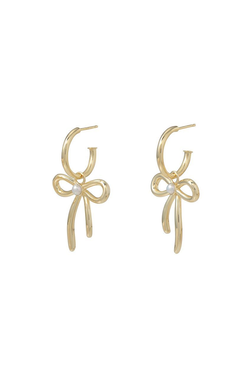 【デイジー ロンドン/DAISY LONDON】のDaisy Bow Large Drop ピアス 人気、トレンドファッション・服の通販 founy(ファニー) 　ファッション　Fashion　レディースファッション　Fashion for Women　ジュエリー　Jewelry　ファッションリング　Fashion Rings　イヤリング・フープ・ドロップタイプ　Hoop, Drop & Clip Earrings　2026年　2026　イヤリング　Earrings　パール　Pearl, Pearl Accent　モチーフ　Motif, Design Theme　リボン　Ribbon, Bow　エレガント 上品　Elegant　夏　Summer　春　Spring　S/S・春夏　SS, Spring/Summer, Warm Season　 other-1|ID: prp329100004855368 ipo3291000000035776422