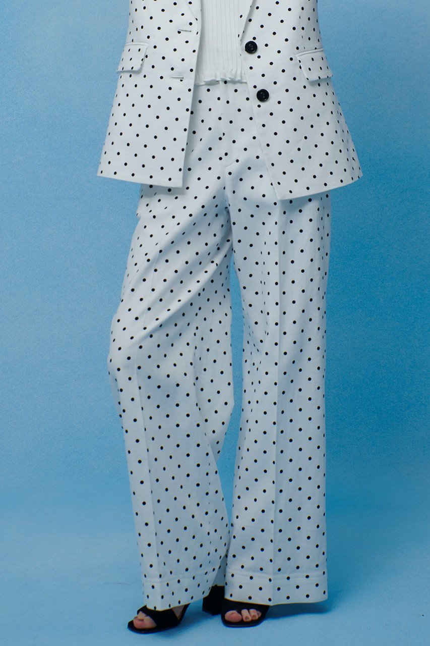【アルアバイル/allureville】の【LOULOU WILLOUGHBY】リネン混ドットワイドパンツ 人気、トレンドファッション・服の通販 founy(ファニー) 　ファッション　Fashion　レディースファッション　Fashion for Women　パンツ　Pants & Trousers　2026年　2026　シンプル　Simple, Minimal　ジョーゼット　Georgette, Semi-Sheer Fabric　ドット　Polka Dot, Dot Pattern　バランス　Balance, Style Balance　プリント　Print, Printed Pattern　リネン　Linen, Linen Fabric　ワイド　Wide, Wide Fit　吸水　Absorbent, Quick-Dry　夏　Summer　春　Spring　S/S・春夏　SS, Spring/Summer, Warm Season　other-6|ID: prp329100004855387 ipo3291000000035776504