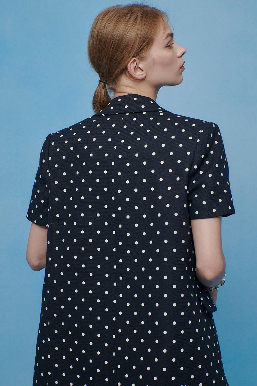 【アルアバイル/allureville】の【LOULOU WILLOUGHBY】リネン混ドットハーフスリーブジャケット 人気、トレンドファッション・服の通販 founy(ファニー) 　ファッション　Fashion　レディースファッション　Fashion for Women　アウター　Coat / Outerwear Collection　レディースジャケット・軽アウター　Jackets　2026年　2026　サマー　Summer, Summer Style　シンプル　Simple, Minimal　ジャケット　Jacket, Outerwear　ジョーゼット　Georgette, Semi-Sheer Fabric　ドット　Polka Dot, Dot Pattern　プリント　Print, Printed Pattern　リネン　Linen, Linen Fabric　吸水　Absorbent, Quick-Dry　夏　Summer　春　Spring　S/S・春夏　SS, Spring/Summer, Warm Season　other-5|ID: prp329100004855388 ipo3291000000035776513