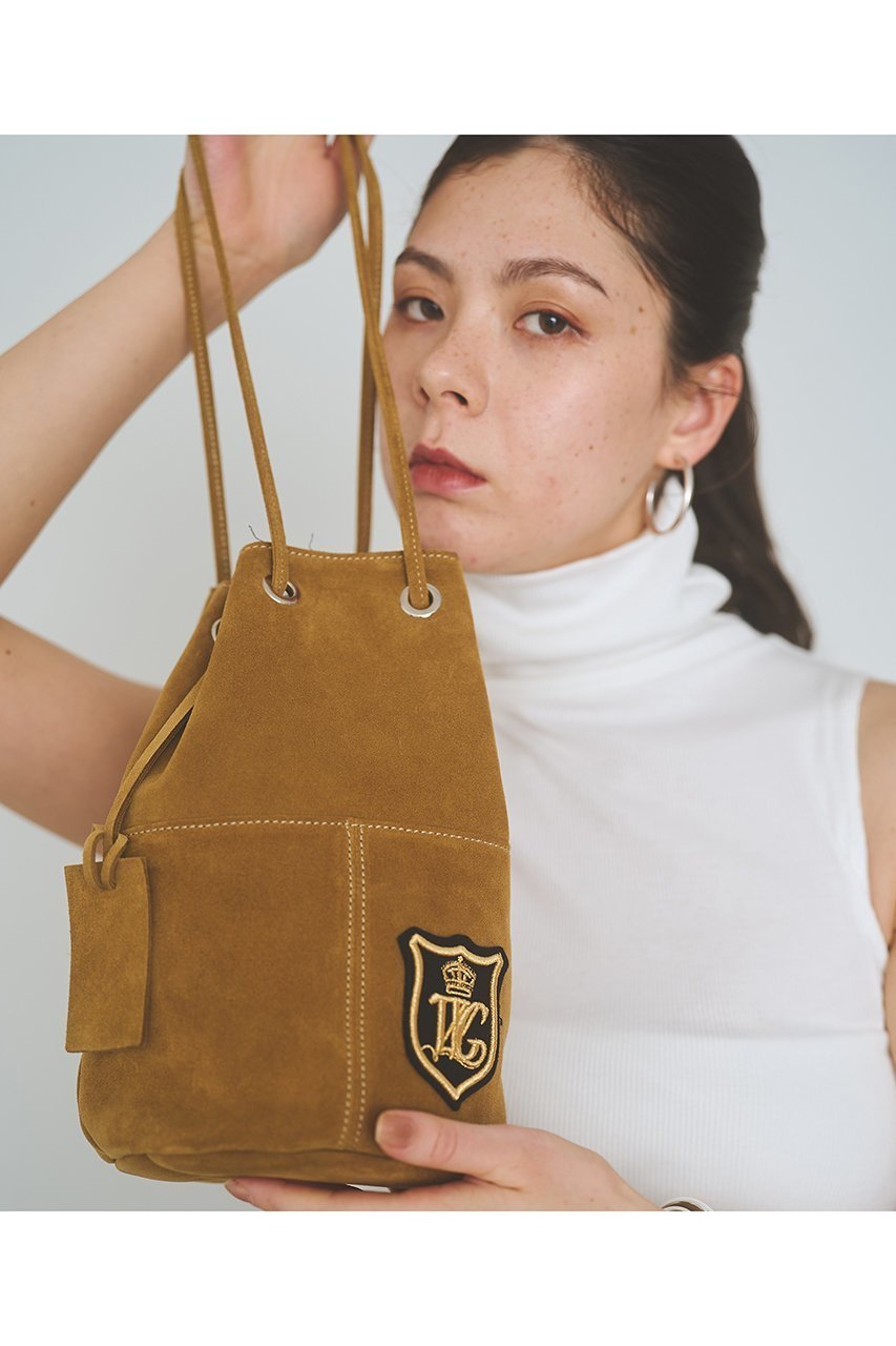 【ウィムガゼット/Whim Gazette】の【MARCO MASI】スエードワッペン巾着 人気、トレンドファッション・服の通販 founy(ファニー) 　ファッション　Fashion　レディースファッション　Fashion for Women　イタリア　Italy　春　Spring　巾着　Drawstring Bag, Kinchaku　ショルダー　Shoulder, Shoulder Strap　シンプル　Simple, Minimal　定番　Standard, Basic Item　なめらか　Smooth, Silky Texture　人気　Popular, Best Seller　バケツ　Bucket, Bucket Style　フォルム　Silhouette, Form　別注　Limited Edition, Custom Order　ミラノ　Milano Style, Italian-Inspired　S/S・春夏　SS, Spring/Summer, Warm Season　夏　Summer　エレガント 上品　Elegant　2026年　2026　other-4|ID: prp329100004855397 ipo3291000000035776611