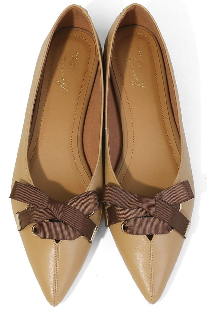 【ダニエラ アンド ジェマ/Daniella & GEMMA】のグログランリボンモチーフパンプス インテリア・キッズ・メンズ・レディースファッション・服の通販 founy(ファニー) 　ファッション　Fashion　レディースファッション　Fashion for Women　2026年　2026　フラット　Flat, Flat Shoes　エレガント 上品　Elegant　夏　Summer　春　Spring　S/S・春夏　SS, Spring/Summer, Warm Season　ベージュ|ID: prp329100004855400 ipo3291000000035776639