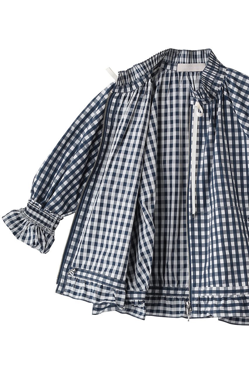 【マリリンムーン/MARILYN MOON】のギンガムチェックプリーツフリルブルゾン 人気、トレンドファッション・服の通販 founy(ファニー) 　ファッション　Fashion　レディースファッション　Fashion for Women　アウター　Coat / Outerwear Collection　レディースジャケット・軽アウター　Jackets　ブルゾンジャケット・スポーティアウター　Blouson Jackets　2026年　2026　ギンガム　Gingham, Gingham Fabric　ジャケット　Jacket, Outerwear　タフタ　Taffeta, Structured Fabric　チェック　Check, Plaid, Tartan　バランス　Balance, Style Balance　ブルゾン　Blouson, Bomber Jacket　プリーツ　Pleats, Pleated　ボトム　Bottoms, Lower Wear　ポケット　Pocket, Pocket Detail　ラッフル　Ruffle, Frill　夏　Summer　春　Spring　S/S・春夏　SS, Spring/Summer, Warm Season　other-7|ID: prp329100004855401 ipo3291000000035776658