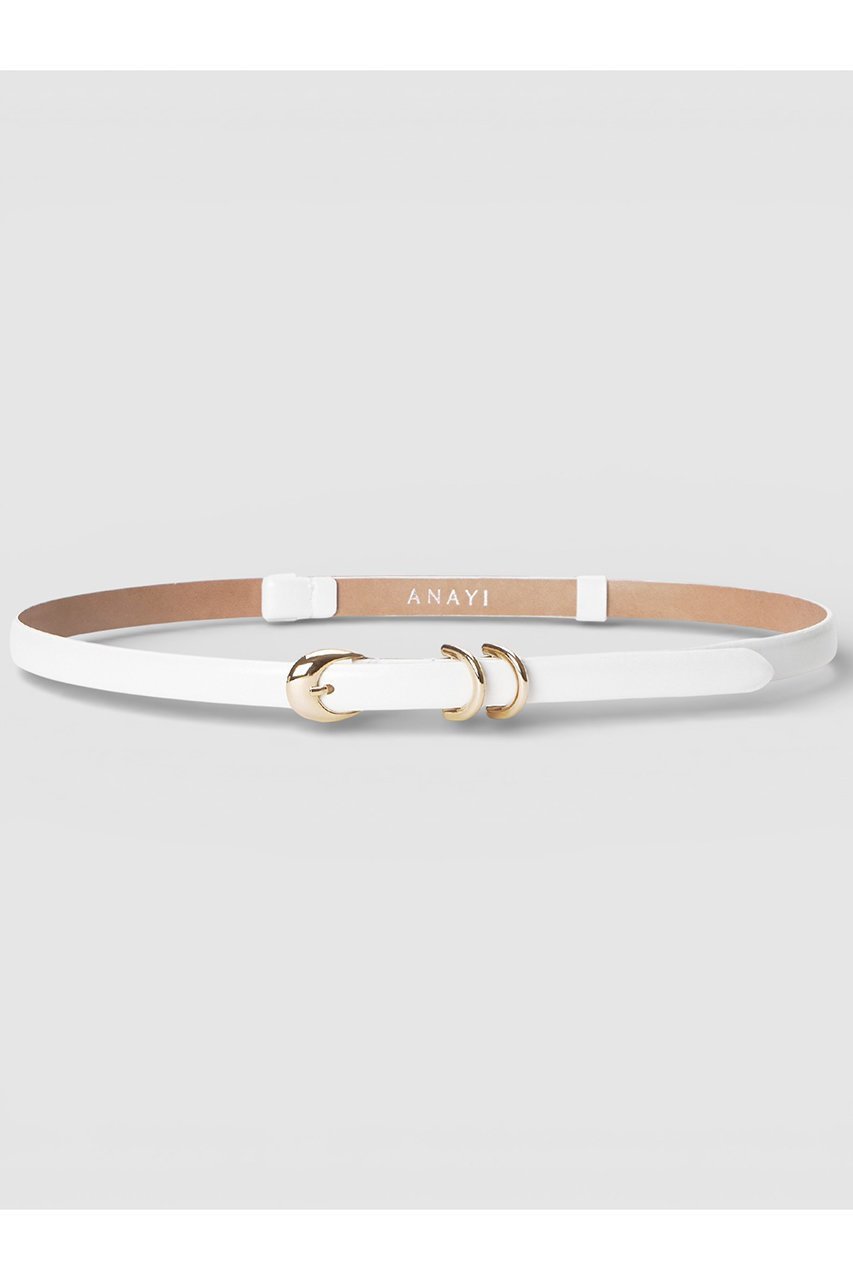 【アナイ/ANAYI】のダブルリングスライドベルト インテリア・キッズ・メンズ・レディースファッション・服の通販 founy(ファニー) 　ファッション　Fashion　レディースファッション　Fashion for Women　ベルト&ウエストマーク　Belts & Waist Accessories　2026年　2026　なめらか　Smooth, Silky Texture　アクセサリー　Fashion Accessories　シャイニー　Shiny, Glossy Finish　シルバー　Silver, Metallic Silver　ダブル　Double, Double-Breasted　夏　Summer　春　Spring　S/S・春夏　SS, Spring/Summer, Warm Season　ホワイト|ID: prp329100004855411 ipo3291000000035776746