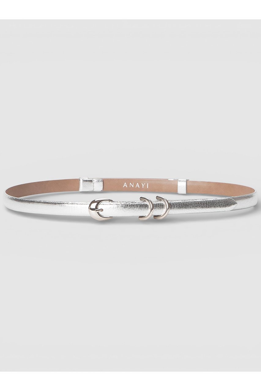 【アナイ/ANAYI】のダブルリングスライドベルト インテリア・キッズ・メンズ・レディースファッション・服の通販 founy(ファニー) 　ファッション　Fashion　レディースファッション　Fashion for Women　ベルト&ウエストマーク　Belts & Waist Accessories　2026年　2026　なめらか　Smooth, Silky Texture　アクセサリー　Fashion Accessories　シャイニー　Shiny, Glossy Finish　シルバー　Silver, Metallic Silver　ダブル　Double, Double-Breasted　夏　Summer　春　Spring　S/S・春夏　SS, Spring/Summer, Warm Season　シルバー|ID: prp329100004855411 ipo3291000000035776748