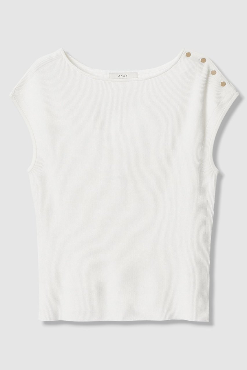 【アナイ/ANAYI】のレーヨンポリエステルストレッチショルダー釦 プルオーバー 人気、トレンドファッション・服の通販 founy(ファニー) 　ファッション　Fashion　レディースファッション　Fashion for Women　トップス・カットソー　Cut & Sew Tops　ニット　Knit Tops & Sweaters　カジュアルプルオーバー・ニットトップス　Pullovers & Knit Tops / Casual Pullovers　2026年　2026　インナー　Innerwear　メタル　Metal, Metal Parts　夏　Summer　春　Spring　S/S・春夏　SS, Spring/Summer, Warm Season　 other-1|ID: prp329100004855416 ipo3291000000035776788