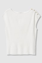 【アナイ/ANAYI】のレーヨンポリエステルストレッチショルダー釦 プルオーバー 人気、トレンドファッション・服の通販 founy(ファニー) ファッション Fashion レディースファッション Fashion for Women トップス・カットソー Cut & Sew Tops ニット Knit Tops & Sweaters カジュアルプルオーバー・ニットトップス Pullovers & Knit Tops / Casual Pullovers 2026年 2026 インナー Innerwear メタル Metal, Metal Parts 夏 Summer 春 Spring S/S・春夏 SS, Spring/Summer, Warm Season thumbnail ホワイト|ID: prp329100004855416 ipo3291000000035776789