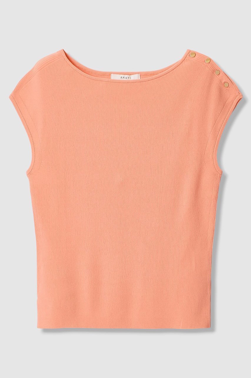 【アナイ/ANAYI】のレーヨンポリエステルストレッチショルダー釦 プルオーバー インテリア・キッズ・メンズ・レディースファッション・服の通販 founy(ファニー) 　ファッション　Fashion　レディースファッション　Fashion for Women　トップス・カットソー　Cut & Sew Tops　ニット　Knit Tops & Sweaters　カジュアルプルオーバー・ニットトップス　Pullovers & Knit Tops / Casual Pullovers　インナー　Innerwear　メタル　Metal, Metal Parts　コーラル|ID: prp329100004855416 ipo3291000000036026356