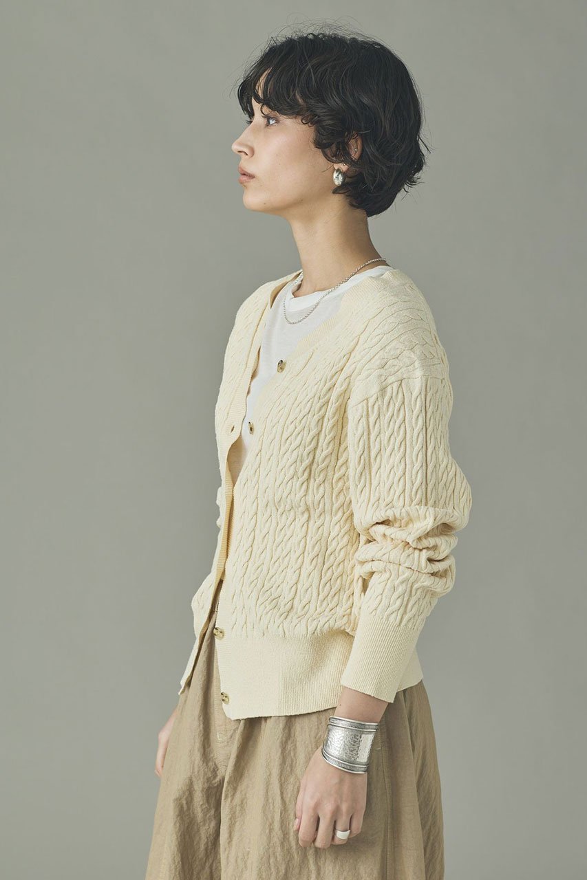 【カレンソロジー/Curensology】のローシルクケーブルカーディガン 人気、トレンドファッション・服の通販 founy(ファニー) 　ファッション　Fashion　レディースファッション　Fashion for Women　トップス・カットソー　Cut & Sew Tops　ニット　Knit Tops & Sweaters　カーディガン・羽織り　Layered Style Cardigans　2026年　2026　おすすめ　Recommended / Our Picks　インナー　Innerwear　カーディガン　Cardigan, Knitwear　セットアップ　Set-Up, Coordinated Outfit　リラックス　Relax, Relaxed Fit　夏　Summer　春　Spring　S/S・春夏　SS, Spring/Summer, Warm Season　other-2|ID: prp329100004855419 ipo3291000000035776818