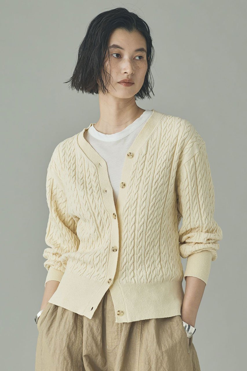 【カレンソロジー/Curensology】のローシルクケーブルカーディガン 人気、トレンドファッション・服の通販 founy(ファニー) 　ファッション　Fashion　レディースファッション　Fashion for Women　トップス・カットソー　Cut & Sew Tops　ニット　Knit Tops & Sweaters　カーディガン・羽織り　Layered Style Cardigans　2026年　2026　おすすめ　Recommended / Our Picks　インナー　Innerwear　カーディガン　Cardigan, Knitwear　セットアップ　Set-Up, Coordinated Outfit　リラックス　Relax, Relaxed Fit　夏　Summer　春　Spring　S/S・春夏　SS, Spring/Summer, Warm Season　other-7|ID: prp329100004855419 ipo3291000000035776823