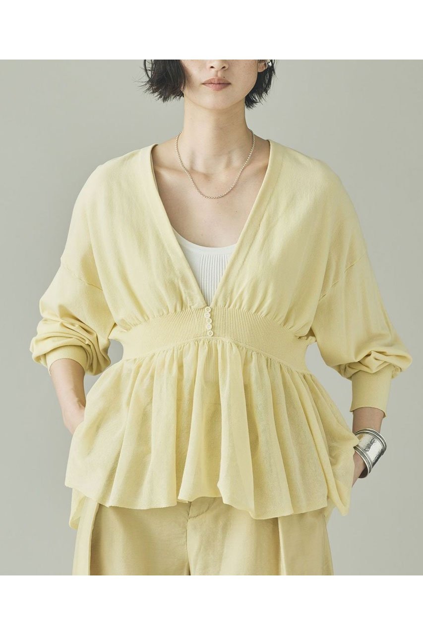 【カレンソロジー/Curensology】のピンタックギャザーニットプルオーバー インテリア・キッズ・メンズ・レディースファッション・服の通販 founy(ファニー) 　ファッション　Fashion　レディースファッション　Fashion for Women　トップス・カットソー　Cut & Sew Tops　ニット　Knit Tops & Sweaters　カジュアルプルオーバー・ニットトップス　Pullovers & Knit Tops / Casual Pullovers　2026年　2026　ギャザー　Gathered, Ruffled　ストレッチ　Stretch, Stretchy Fabric　フェミニン　Feminine, Girly　ボトム　Bottoms, Lower Wear　ロング　Long, Long-Length　ワイド　Wide, Wide Fit　エレガント 上品　Elegant　夏　Summer　旅行　Travel　春　Spring　S/S・春夏　SS, Spring/Summer, Warm Season　クリーム|ID: prp329100004855420 ipo3291000000035776828