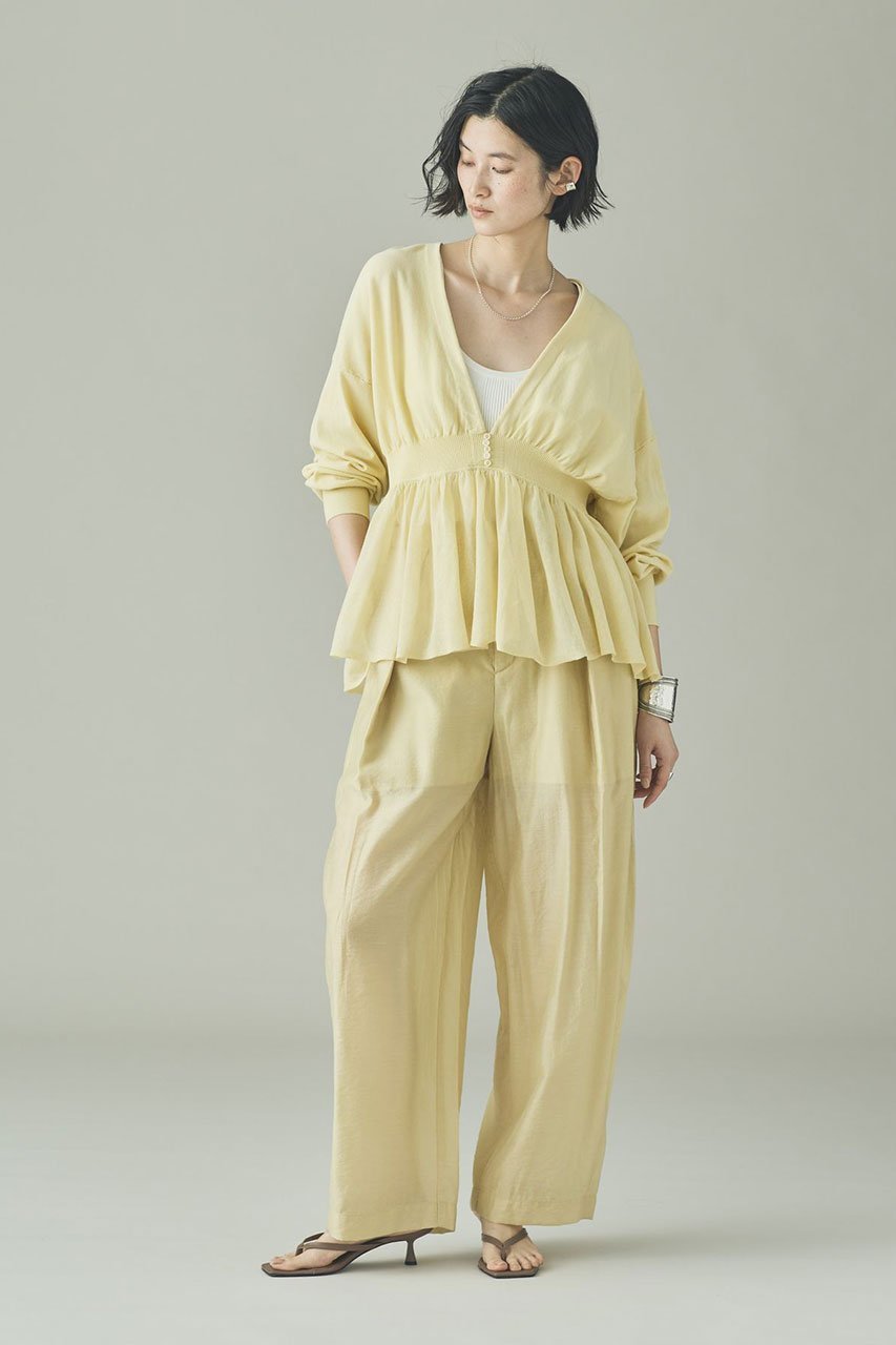 【カレンソロジー/Curensology】のピンタックギャザーニットプルオーバー 人気、トレンドファッション・服の通販 founy(ファニー) 　ファッション　Fashion　レディースファッション　Fashion for Women　トップス・カットソー　Cut & Sew Tops　ニット　Knit Tops & Sweaters　カジュアルプルオーバー・ニットトップス　Pullovers & Knit Tops / Casual Pullovers　2026年　2026　ギャザー　Gathered, Ruffled　ストレッチ　Stretch, Stretchy Fabric　フェミニン　Feminine, Girly　ボトム　Bottoms, Lower Wear　ロング　Long, Long-Length　ワイド　Wide, Wide Fit　エレガント 上品　Elegant　夏　Summer　旅行　Travel　春　Spring　S/S・春夏　SS, Spring/Summer, Warm Season　other-4|ID: prp329100004855420 ipo3291000000035776831