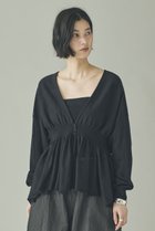 【カレンソロジー/Curensology】のピンタックギャザーニットプルオーバー ブラック|ID: prp329100004855420 ipo3291000000036930622